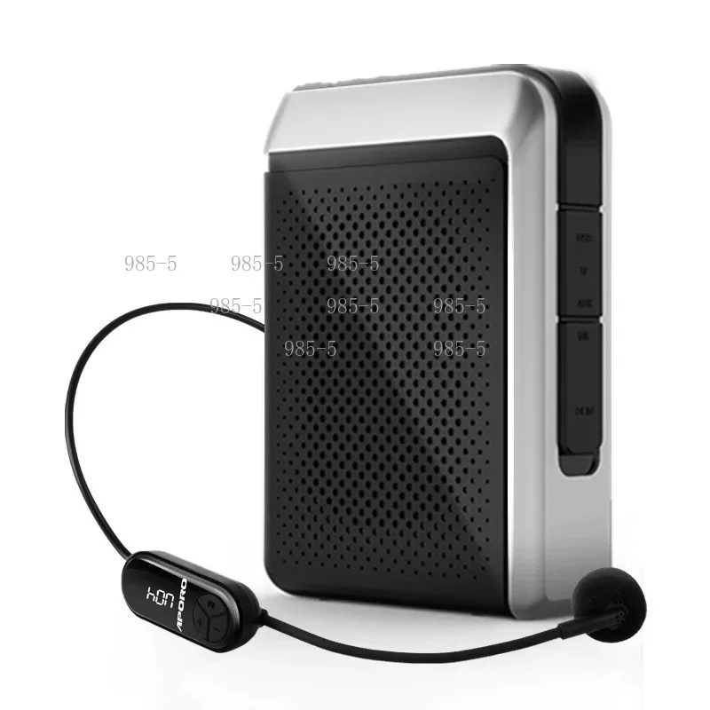 Portable FM Radio Megaphone 30W Bluetooth 5.0 Voice Amplifier With UHF Wireless Microphone