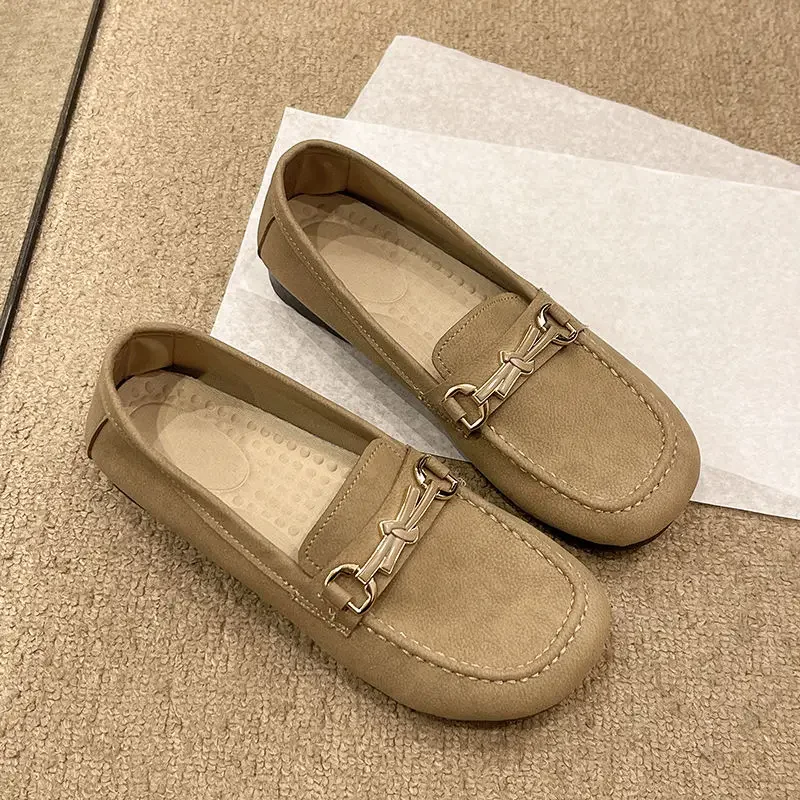 

Женские туфли на плоской подошве в стиле ретро, одинарный кофейный цвет, на каблуке, отпуск, акция, дешевая женская обувь без шнуровки 39, размер