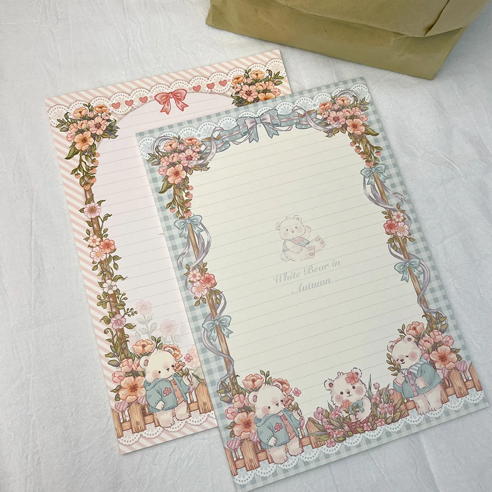 دفتر ملاحظات بتصميم دمية دب لطيف - 30 B5 صفائح مبطنة على الطراز الرعوي هدية جذابة للغاية للوازم المدرسية #3