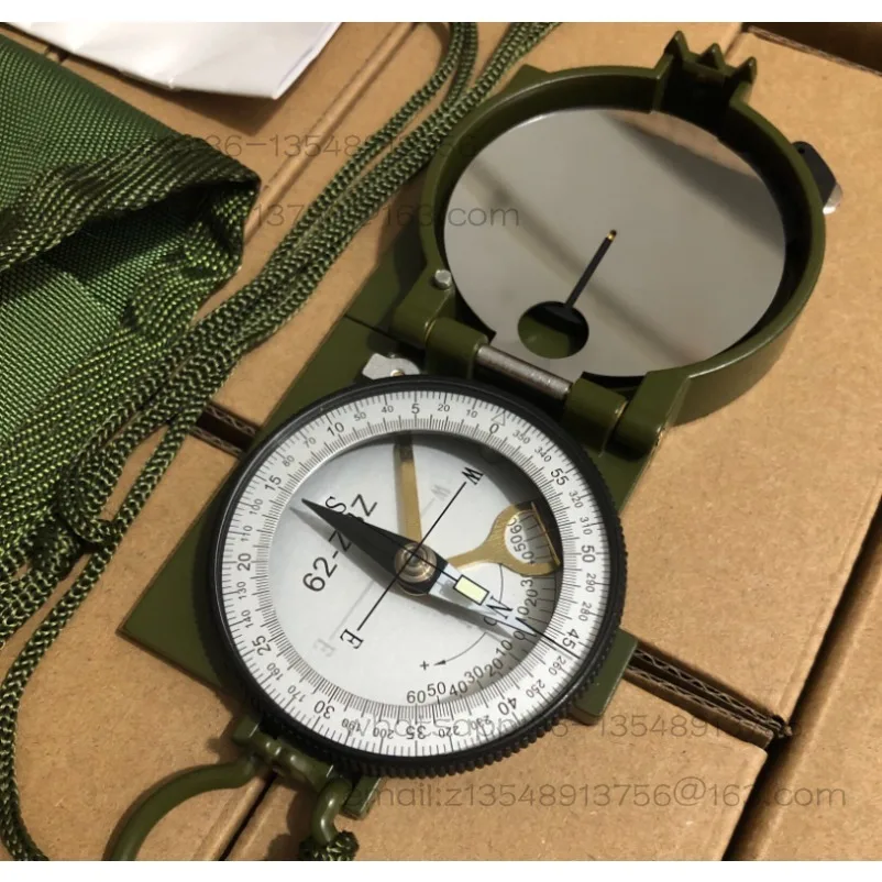 Type 62 Compass High Precision Metal Folding Handheld Compass Compass Luminous Slope Measurement Multifunction