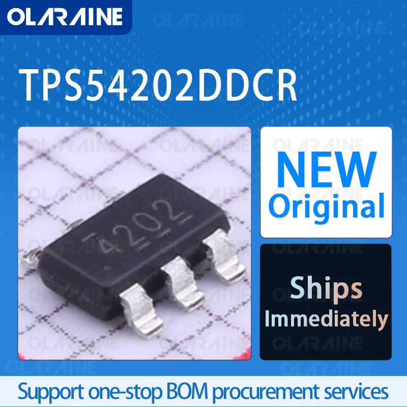 10/50/100Pcs TPS54202DDCR SOT-23-6 original ic chip Switching regulators RoHS Voltage 28 V Current 2 A 1 Output Frequency 500kHz