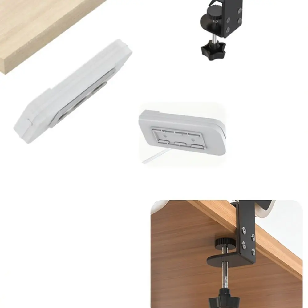 Under Table Cable Organizer Rack Drill Free Metal Power Strip Holder Desktop Storage Shelf For Home Office Supplies
