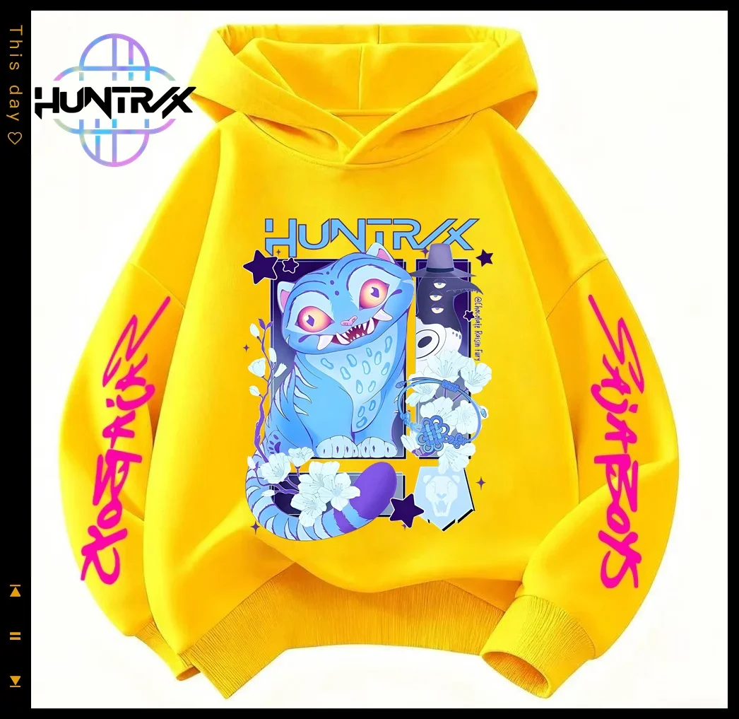 هوديي KPop Demon Hunters للأولاد بغطاء للرأس ثلاثي الأبعاد مطبوع ثلاثي الأبعاد للخريف ملابس غير رسمية دافئة ​