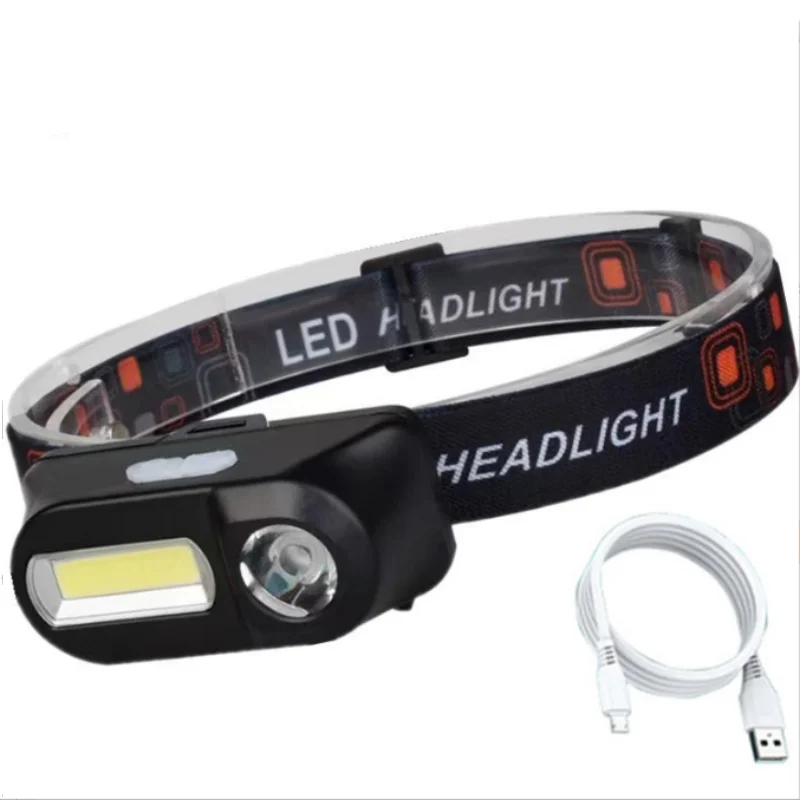 

ISURE MARINE Multifunctional USB Interface Charging Headlight Led Outdoor Emergency Head Mounted Flashlight No Battery