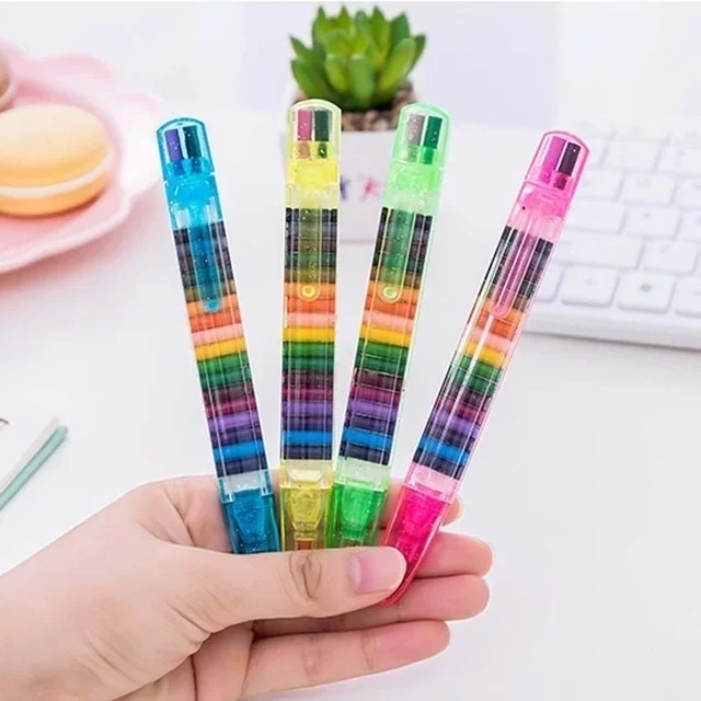 1Pcs 20-color Children\'s Drawing Pens Creative Stationery Crayons Baby Funny Education Paint Graffiti Pen Colores Profesionales