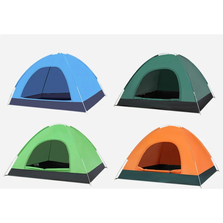 

Однослойная водонепроницаемая 4-сезонная семейная уличная простая палатка для кемпинга на 2/3/4 человека