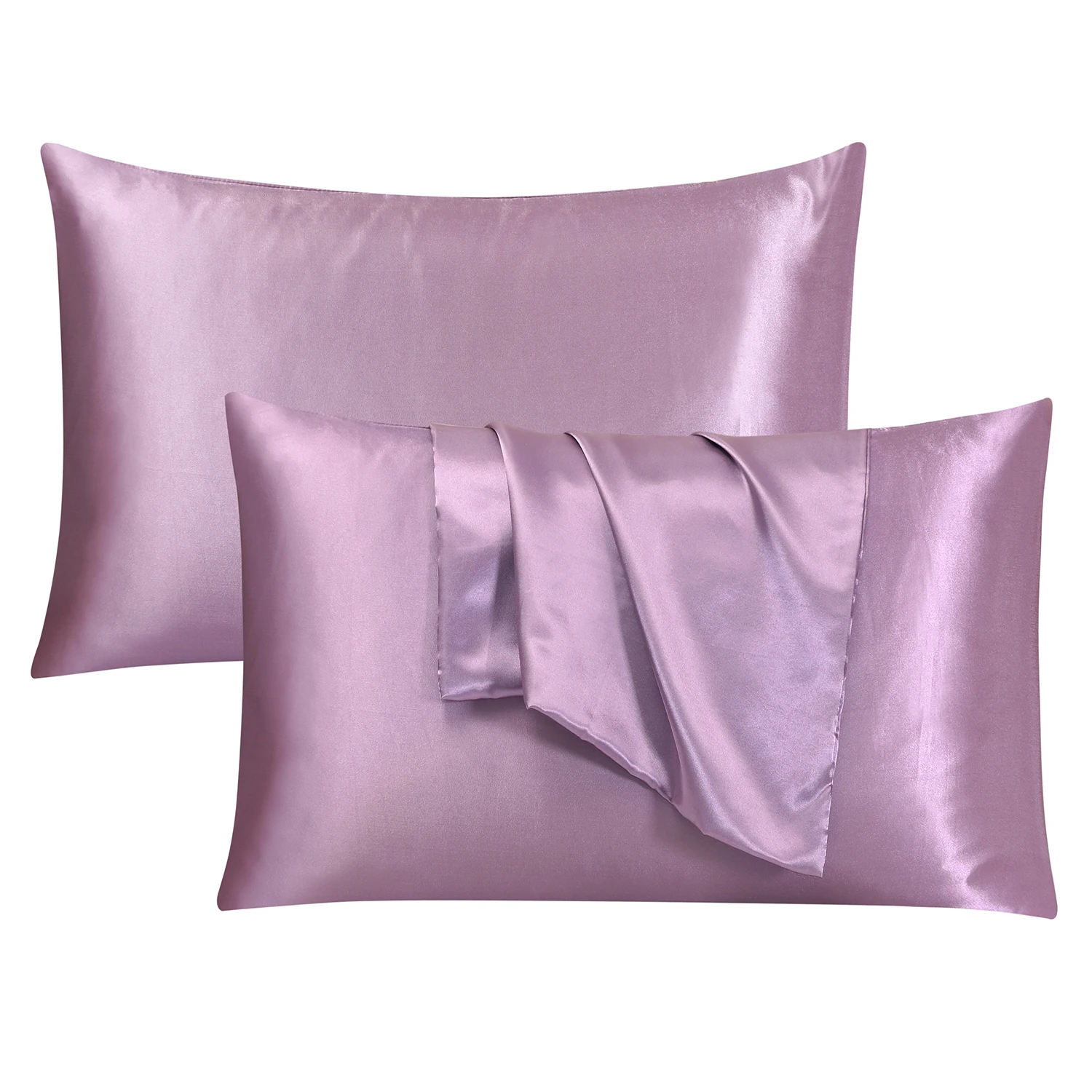 

Light Purple Satin Pillowcases (2/4Pcs):Bedding Accessories for Bedrooms, Fits Soft & Tranquil Home Decor and Cozy-style Users.