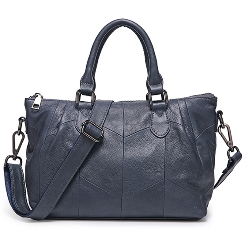 Jeans Handbag Genuine Leather Shoulder Female Bag Niche Design Women Bag Hobo Ladies Side Bag