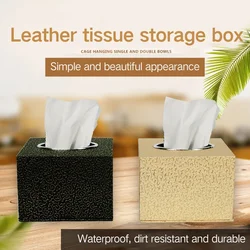 PU Leather Tissue Boxes Rectangular Napkin  Paper Holder Home Kitchen Organization  Supplies