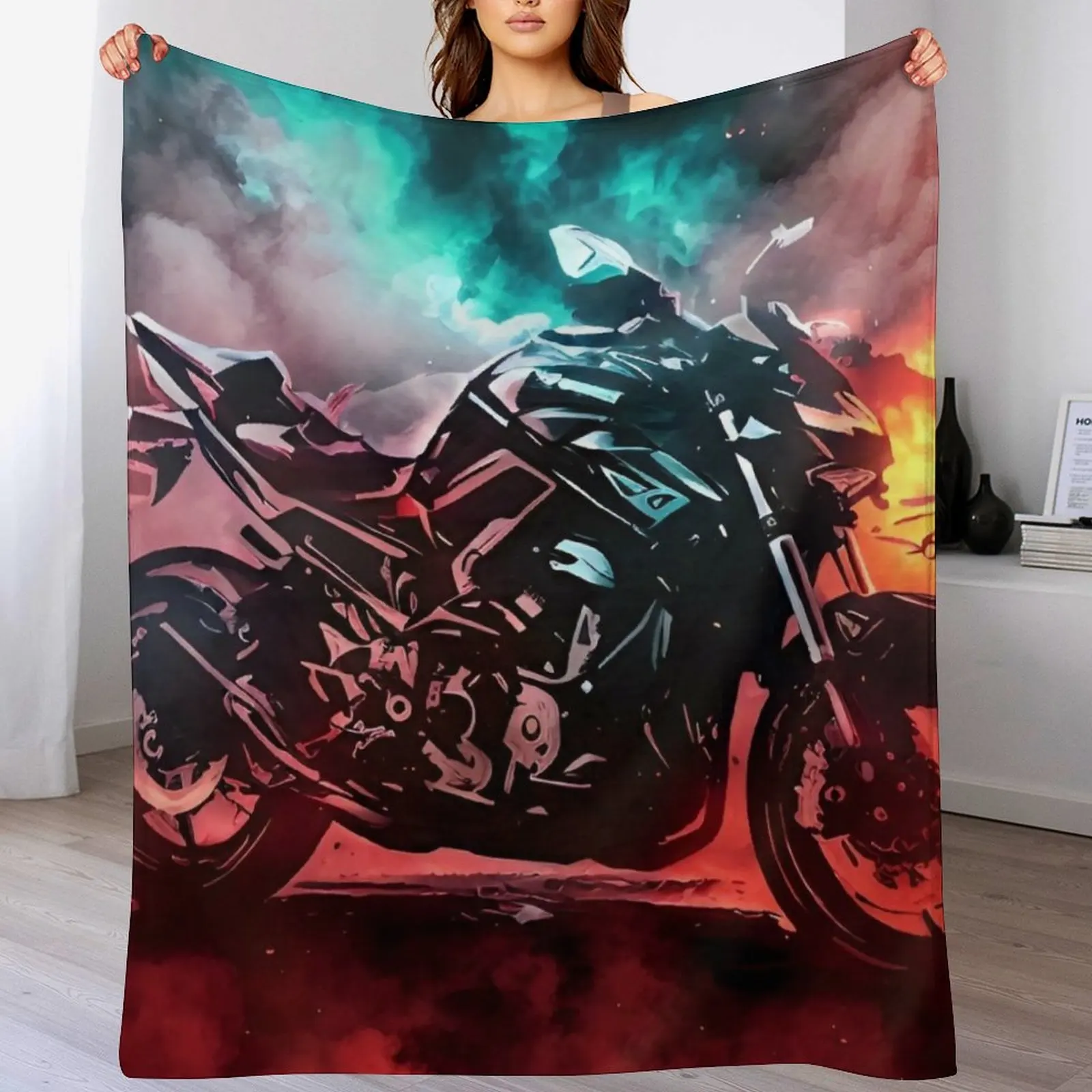 

Z900 Throw Blanket Faux Fur Soft Warm Blanket for Bed