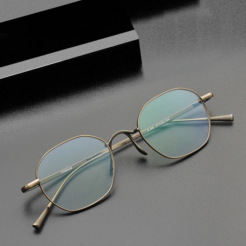 

Top Quality Exquisite Titanium Glasses Frame Men Women Myopia Optical Prescription Eyeglasses Frame Luxury Brand Retro Eyewear