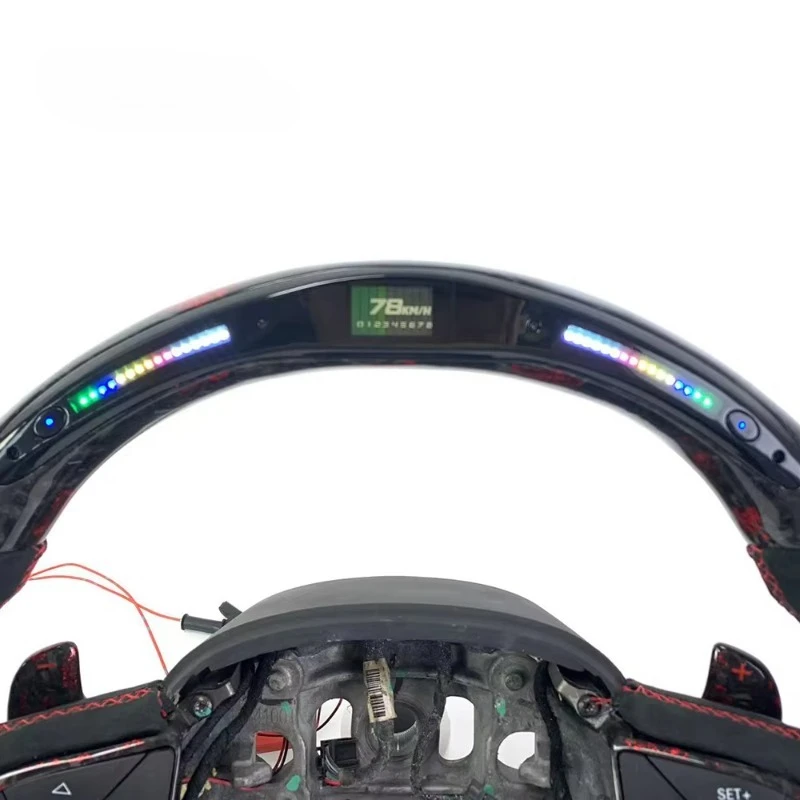 For Jeep Grand Cherokee LED Steering Wheel Forged Carbon Fiber Steering Wheel The Wrangler 2010-2017 Can Be Customized