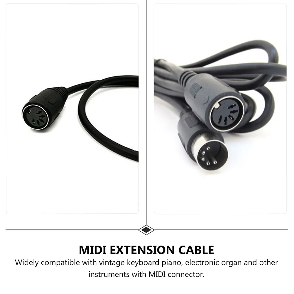 1Pcs Midi Audio Cable 5-Pin 3 Meter Extension Robust Flexible Long Life Audio Midi Cable for Keyboard Piano Electronic Organ