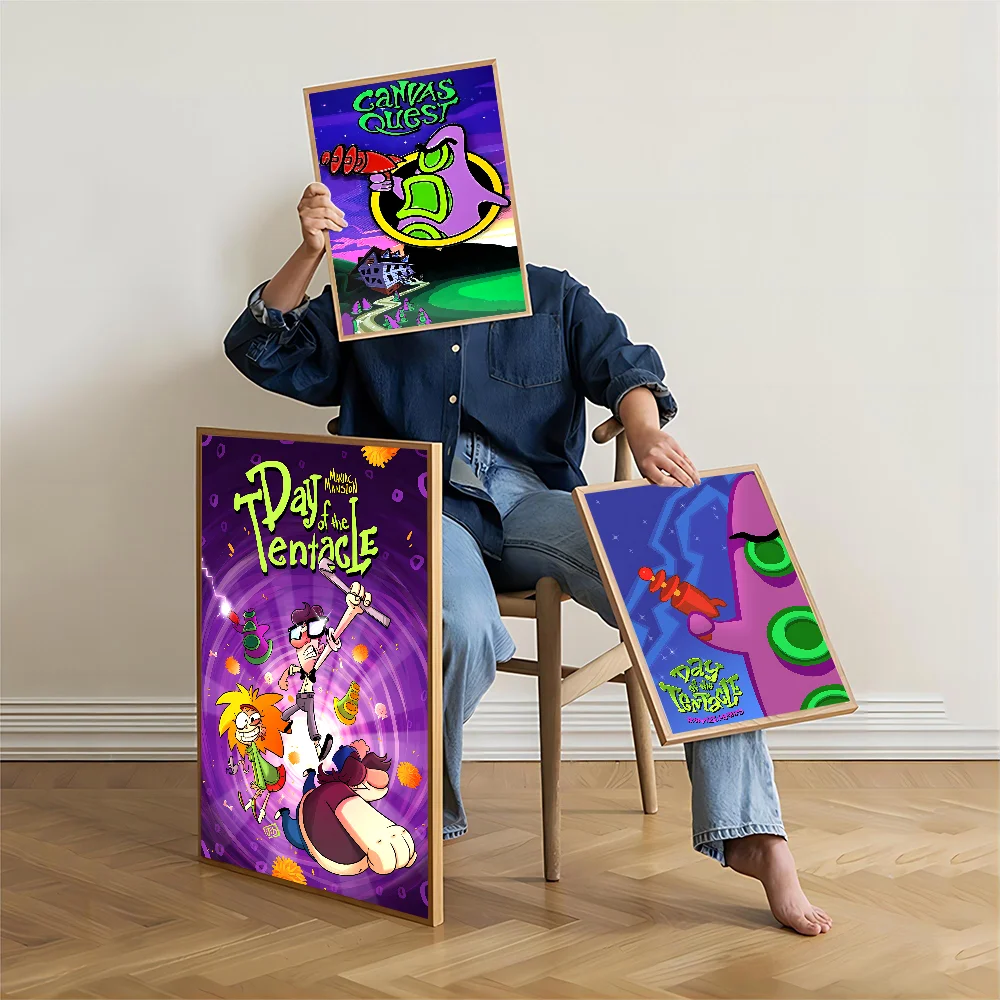 Day of the Tentacle Classic Vintage Posters Whitepaper Prints Posters Artwork Kawaii Room Decor