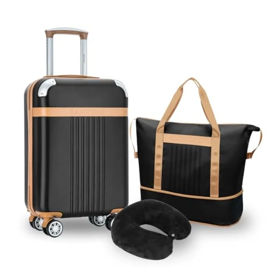 

Luggage Sets Carry On Luggage 22x14x9 Airline Approved 3 Pcs Suitcases with Spinner Wheels TSA Lock ABS Hard Case European Trav
