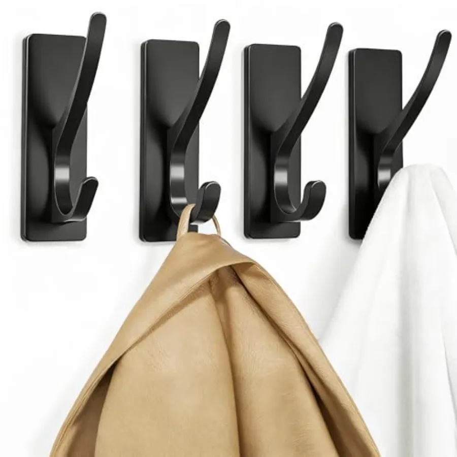 

Heavy Duty Stainless Wall Hook for Towel, Backpack, Hat, Sturdy Metal Hanger for Bathroom, Bedroom, Door,,Matt