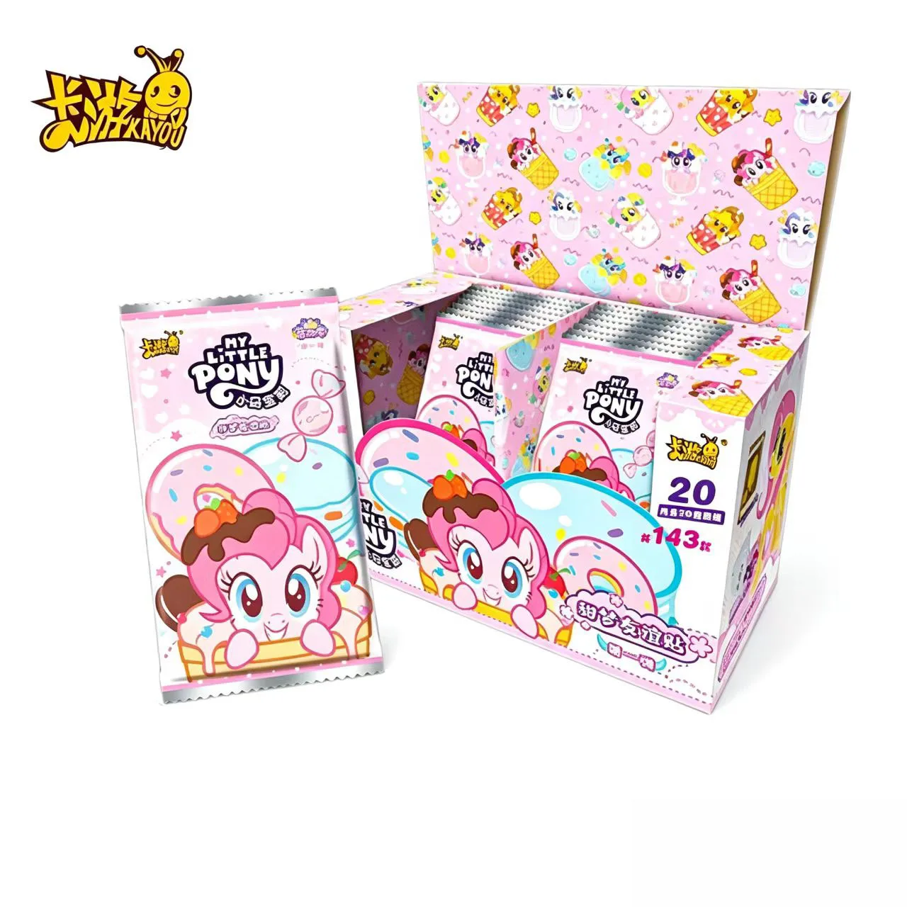 KAYOU Official My Little Pony Collectible Stickers Full Box Kawaii Decorative Sticker Packs Cartoon Gifts for Girls Anime Fans
