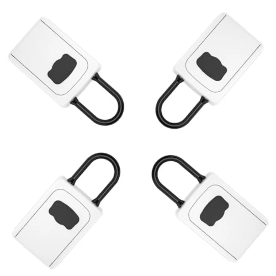 

Portable Key Lock Box Upgrade Clearly Visible Numbers Lock Box Wall Mounted for House Key 5 Key Capacity Weatherproof Resettabl
