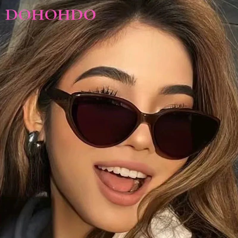 

DOHOHDO New Oval Sunglasses Women Retro Star Brand Design Shades Eyewear Fashion Cat Eye Sun Glasses Unisex UV400 Oculos De Sol