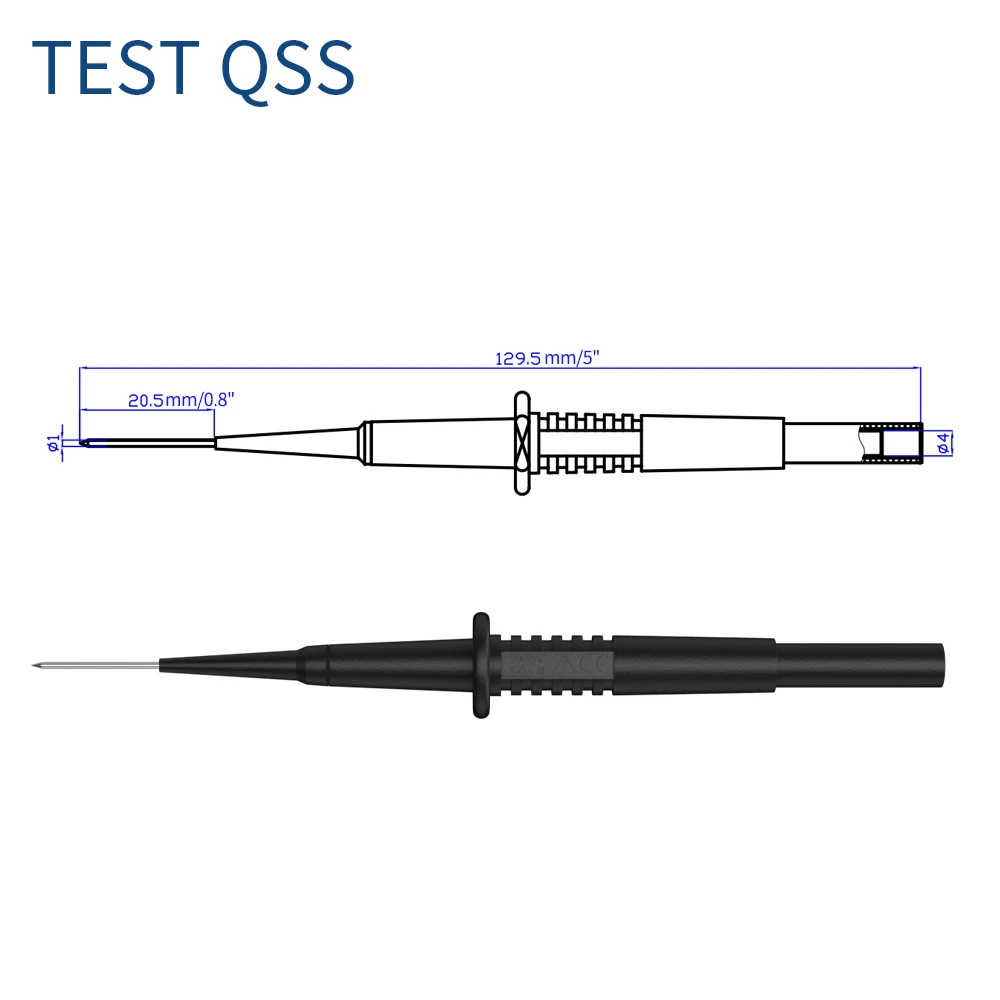 QSS 5pcs 1mm Test Probe with 4mm Hole Wire Piercing Probe Insulation Back Probes Electrical Connector - Image 3