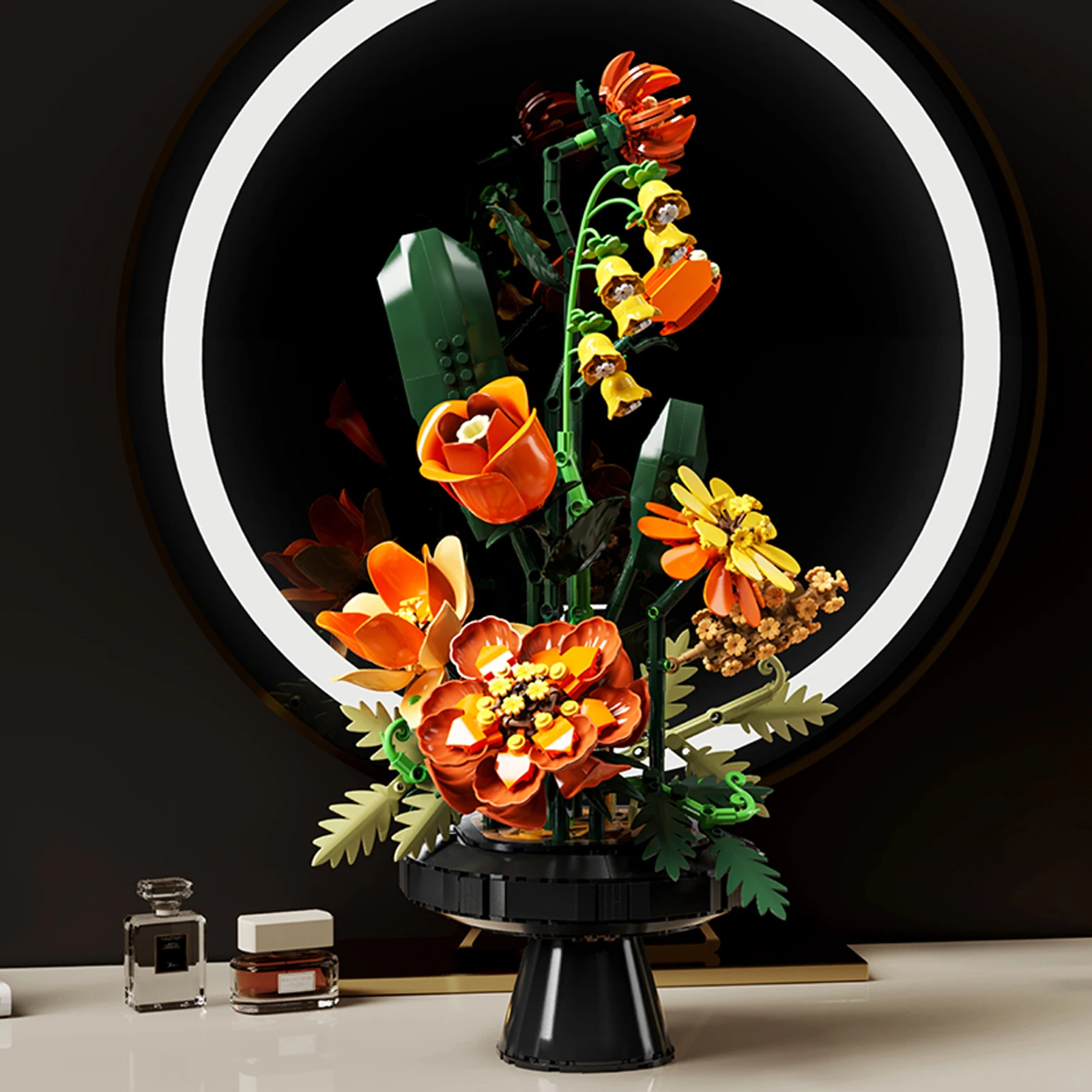 Neue 13112 Vase Blume Modell Bausteine Set 963 stücke Topfpflanze Bouquet Montage Zimmer Dekor DIY MOC Ziegel Spielzeug mädchen Geschenke