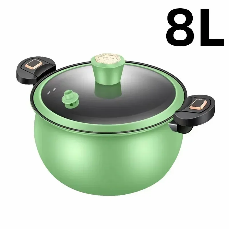 Low Pressure Pot New Household Pressure Cooker Large Capacity Pumpkin Pot Thermal Cooker Medical Stone Soup Pot Non-Stick Pan