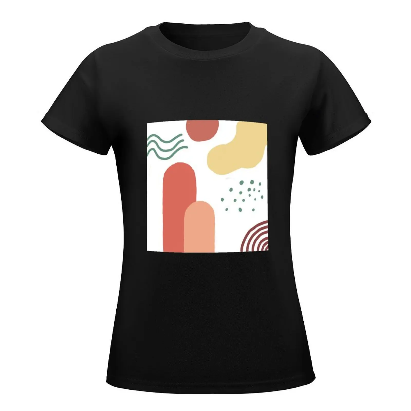 Modern doodle T-Shirt summer top funny Woman fashion