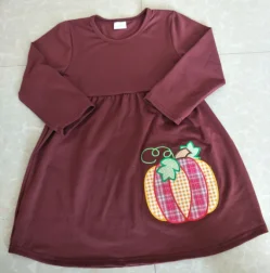 Thanksgiving baby girls long-sleeved dress