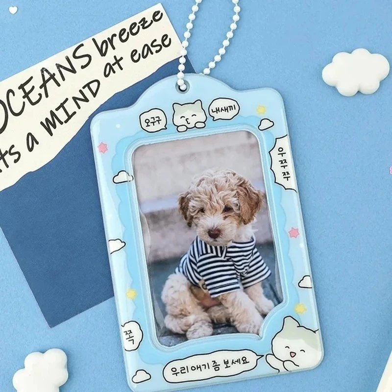 حامل صور كاريكاتير لطيف ، حامل بطاقة صورة كرتون ، تخزين عرض بطاقات Idol ، حقيبة سلسلة مفاتيح ، واقي صور قلادة