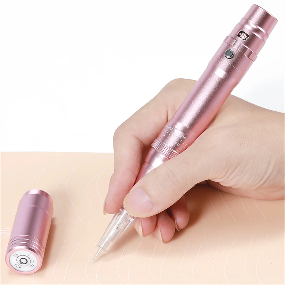 

Rose Gold Professional Wireless Permanent Makeup Machine Pen Beauty Eyebrow Tattoo Machine - AliExpress