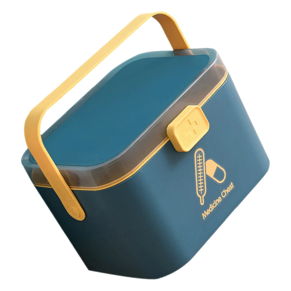 

Portable Medicine Case With Handle First Aid Box Emergency Medical Storage Large Capacity Household Travel Organizer Safety Lock