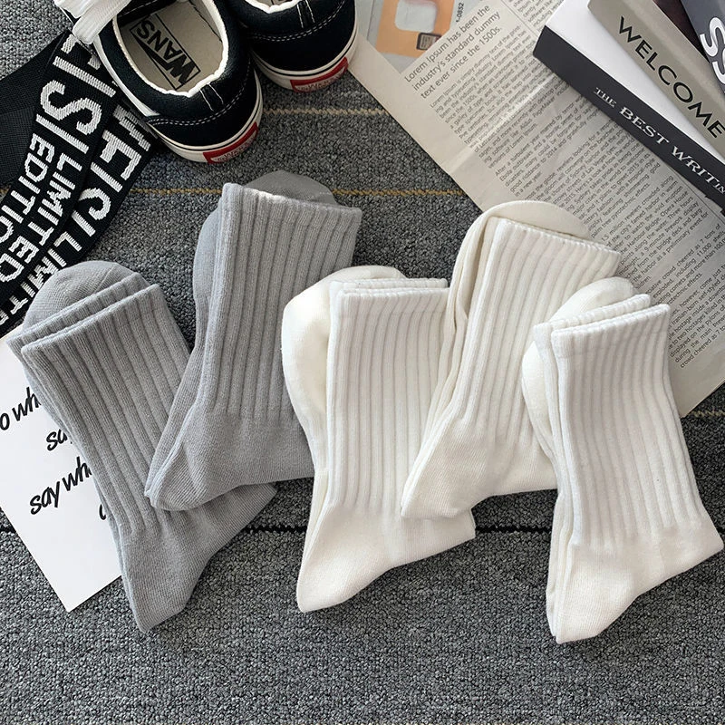 Urgot Brand Men's High Rubber Band Waist Couple Mid Tube Sports Solid Socks Spring/Summer Basketball Socks Cycling Socks