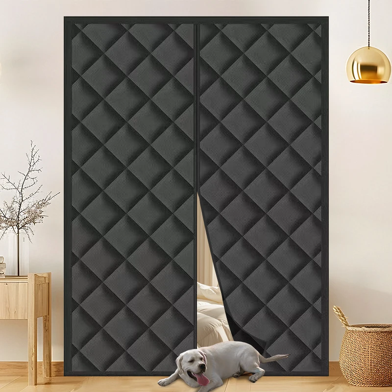 Winter Magnetic Self-Adhesive Non-Drilled Thick Windproof and Cold-Proof Insulation and Warmth-Preserving Cotton Door Curtain