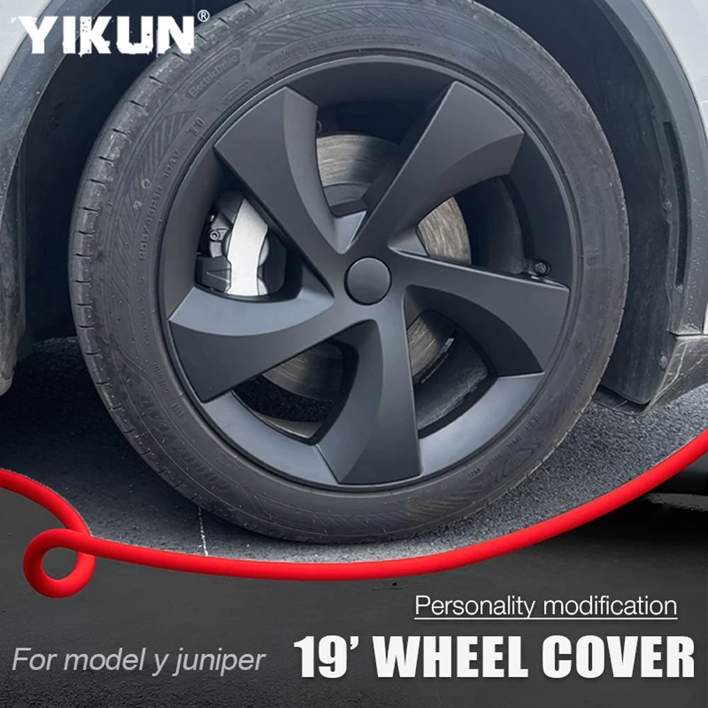 

4 шт. крышка ступицы для Tesla Model Y Juniper 19 дюймов Performance 19 дюймов, сменная крышка перекрестных колес, полный обод, автомобильные аксессуары 2025