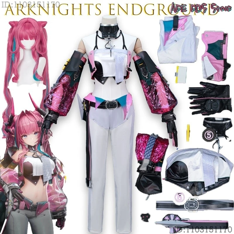 

Halloween Adults Yvonne Arknights: Endground Cosplay Outfit Anime Festival Party Wear Character CostumesWomen Tacticalcyberpunk