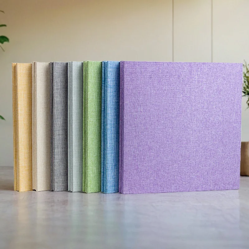16 Inch Photo Album Diy Self Adhesive Linen Cover Solid Color Plain For Memory Keeping Scrapbooking Wedding Travel Folder