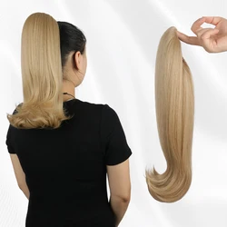 JULIANNA Kanekalon Synthetische paardenstaart haarextensies met trekkoord Kort haarstukje Recht voor dames met elastische band Paardenstaart