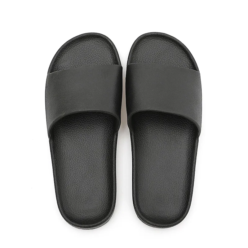 Summer Home Men Slippers Simple Black White Shoes Non-slip Bathroom Slides Flip Flops Indoor Women Platform Slippers