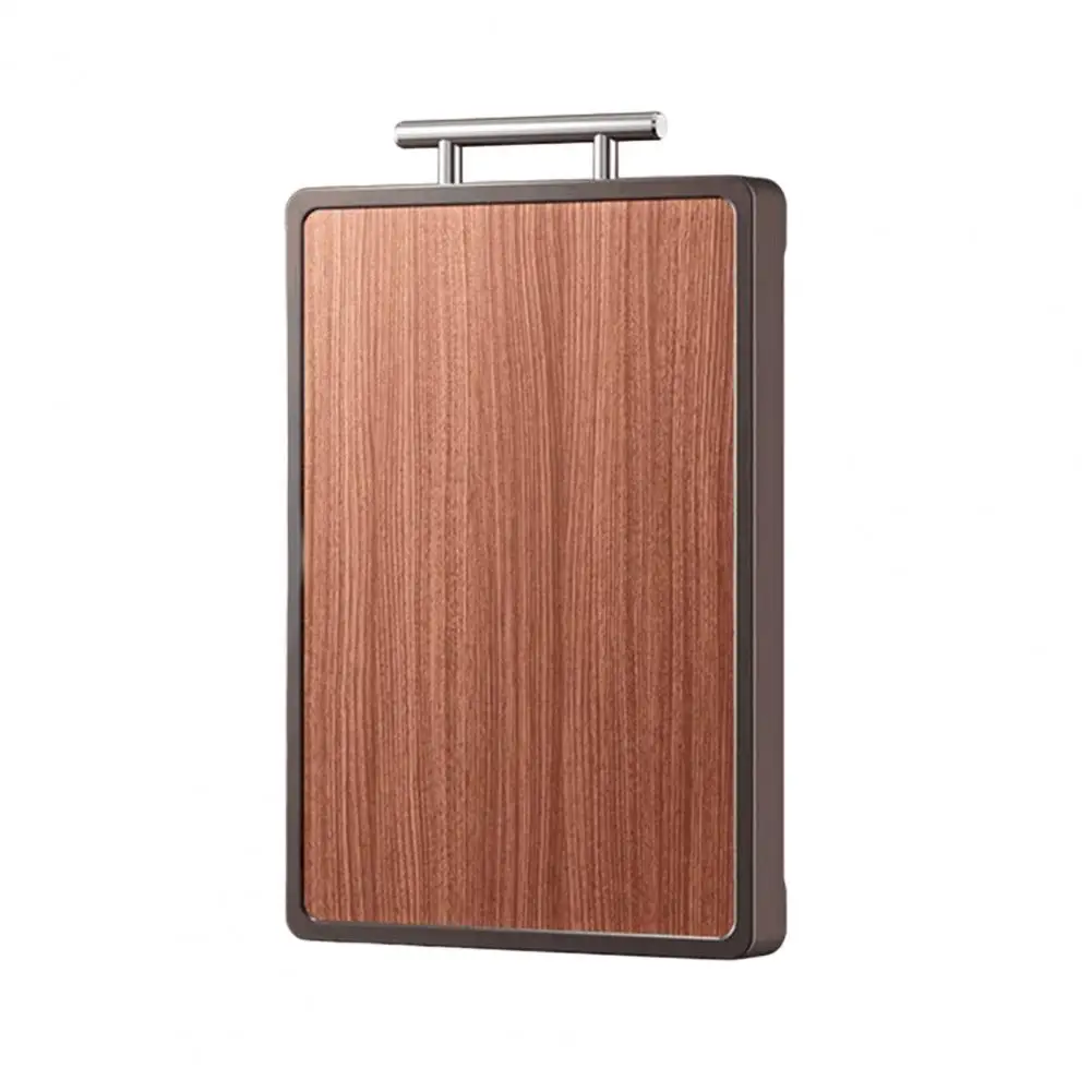 Stainless Steel Cutting Board Stainless Steel Double-sided Cutting Board with Juice Slot Reversible Wood Chopping Board for Meat