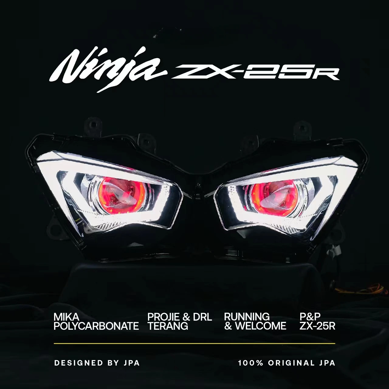 NEW NINJA ZX25R Custom Headlight projector LED NINJA 250 ZX6R head lamp assy for Kawasaki Motor parts & accessories 2021 2022