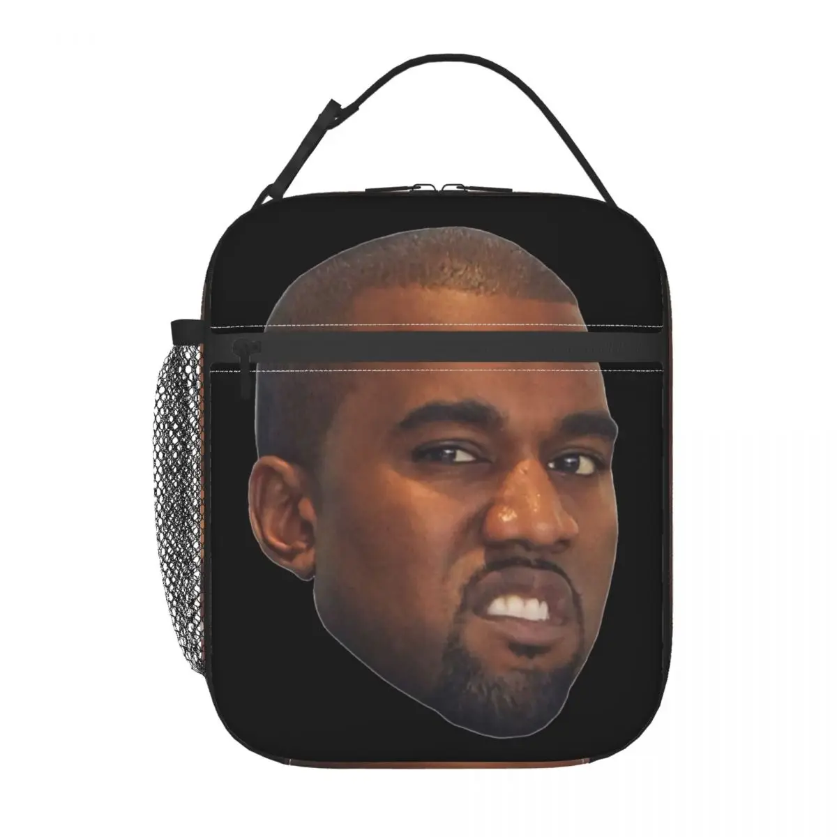 Funny Kanye West Meme Insulated Lunch Bags for Outdoor Picnic Rapper Music Producer Portable Thermal Cooler Bento Box Women Kids