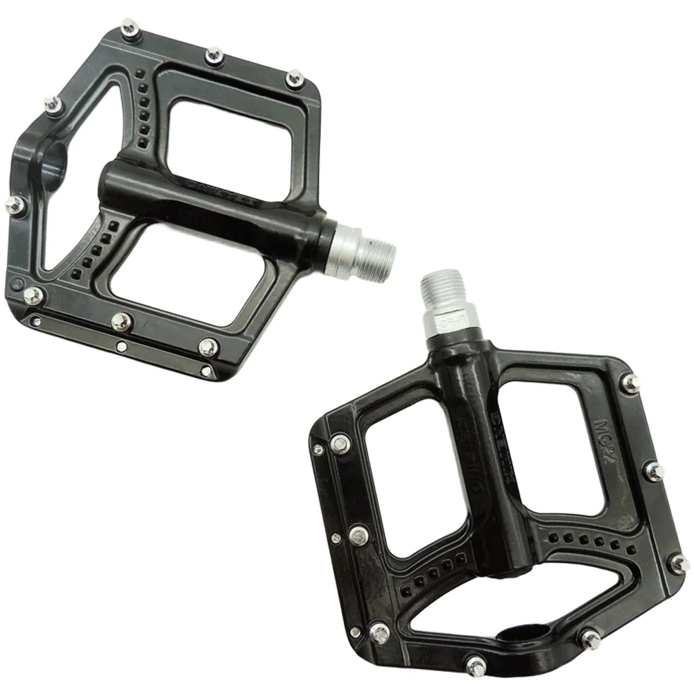 Aluminum Alloy Pedals for Bicycles Chromoly Steel Axle 3 Sealed Bearings 8 Pins 124mm Width 105mm Length 14mm Thread