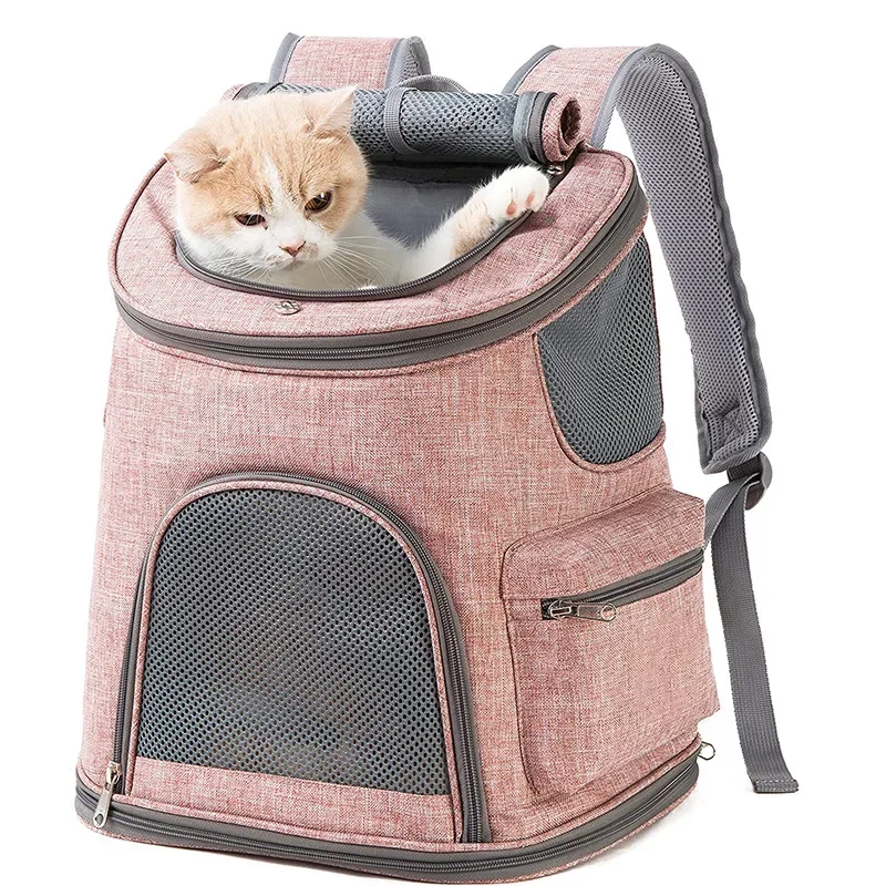 

CANBOUN Hot Selling Foldable Breathable Mesh Oxford Wear Resistance Pet Backpack Carrier For Small Cats Dogs