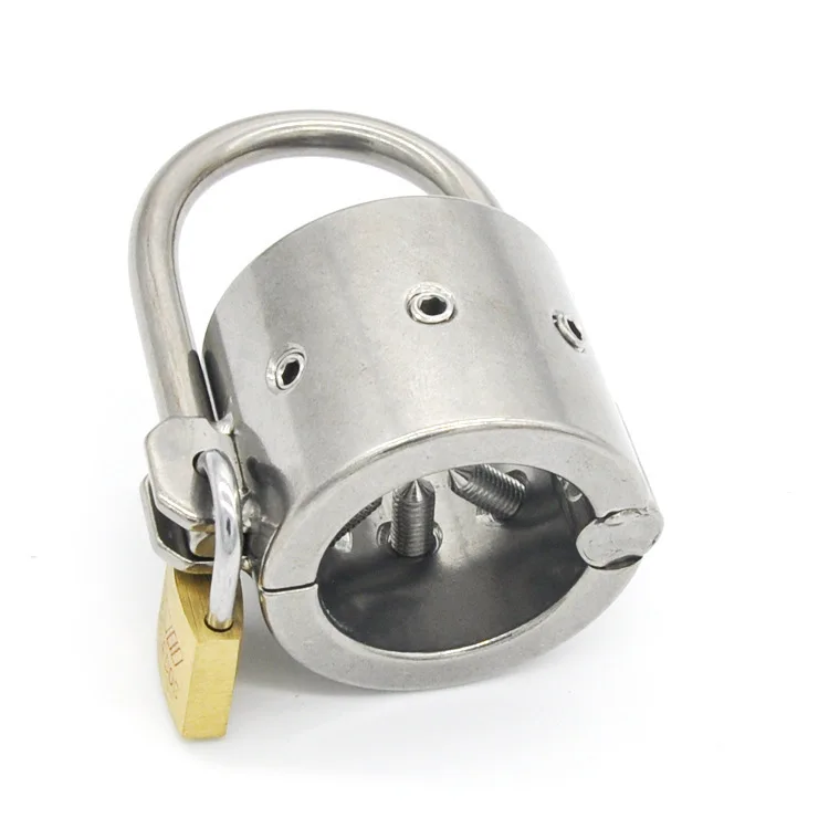 Stainless steel barbed scrotal testicle ring pendant restraint device abstinence training adult products sex toys view 3