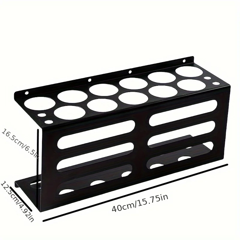 Borde metálico multiusos para lubricantes/selladores - espacios de almacenamiento de herramientas para garajes, talleres y camiones con estructuras de acero.