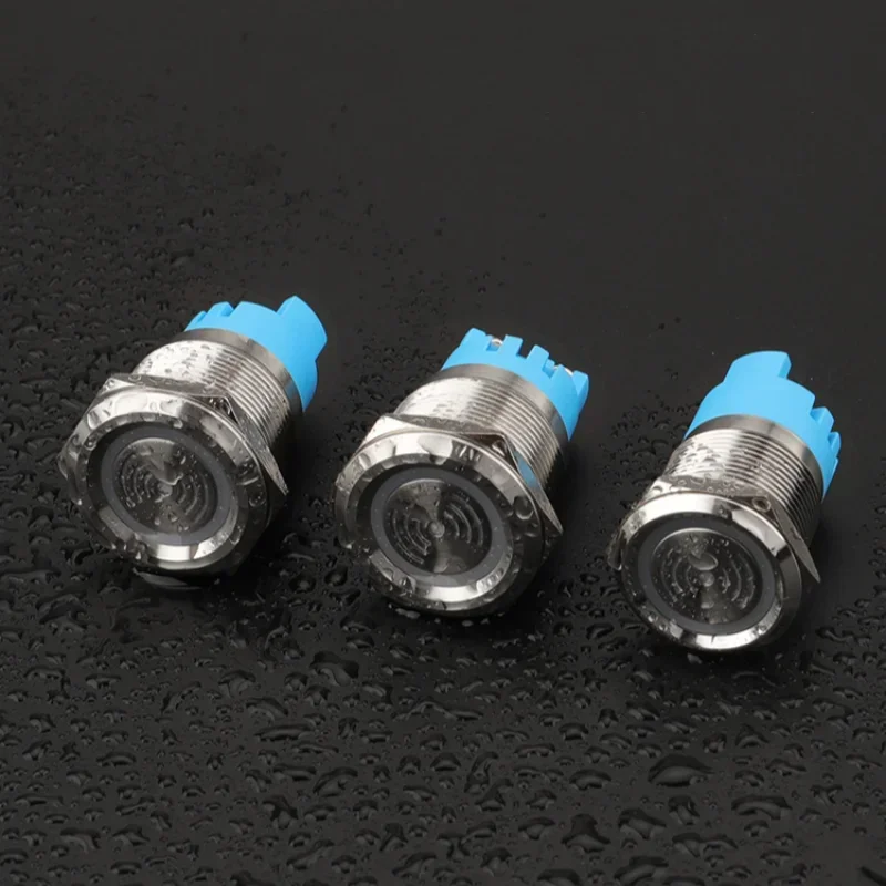 19mm 22mm LED Waterproof Metal Buzzer Loud Intermittent Blinking Warning Light 12V 24V 220V Mini Red Light Siren