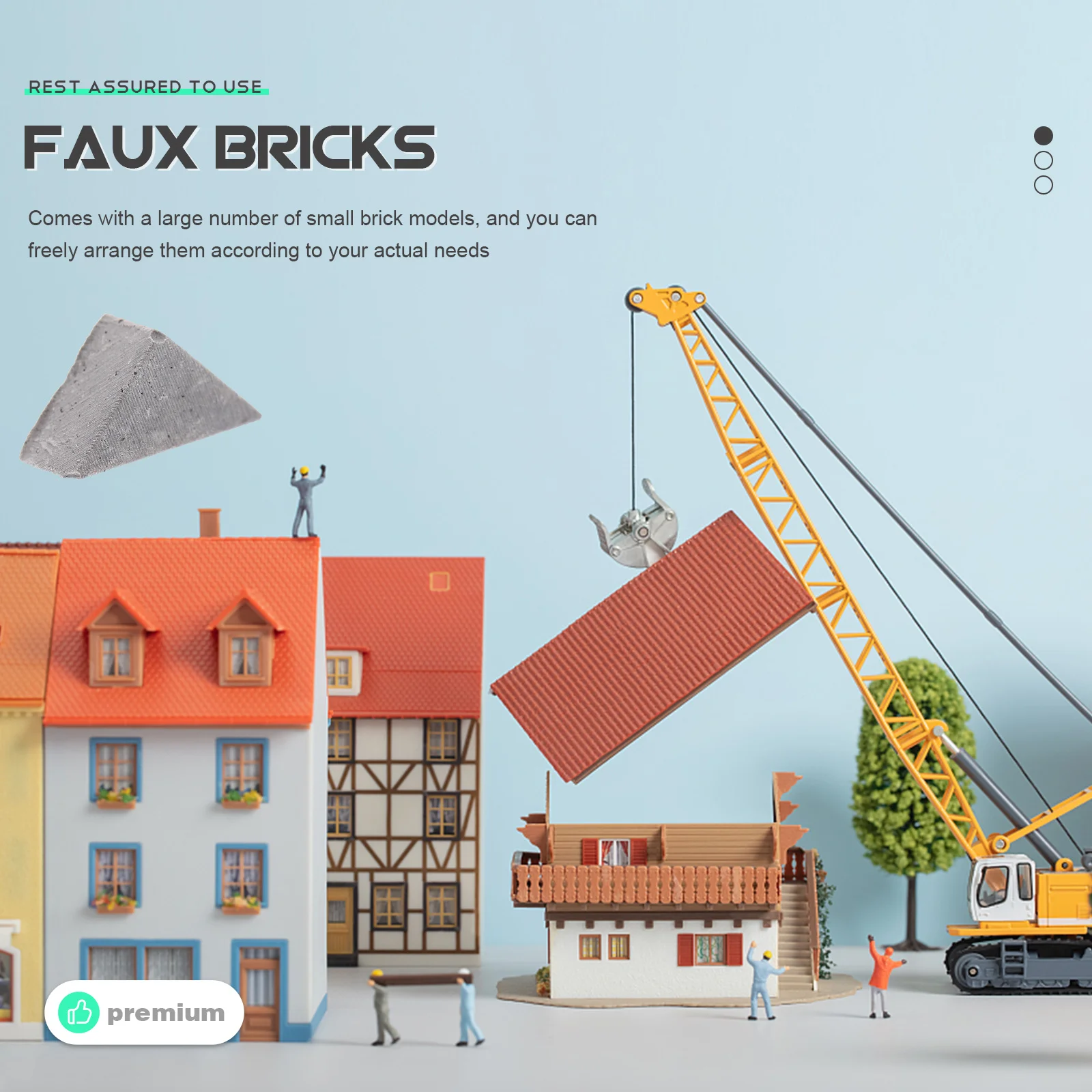 

200 шт., треугольный имитация кирпича, мини-кирпичи, сделай сам, аксессуары для ландшафтного дизайна, декор для песочного стола, миниатюрный настенный кирпич