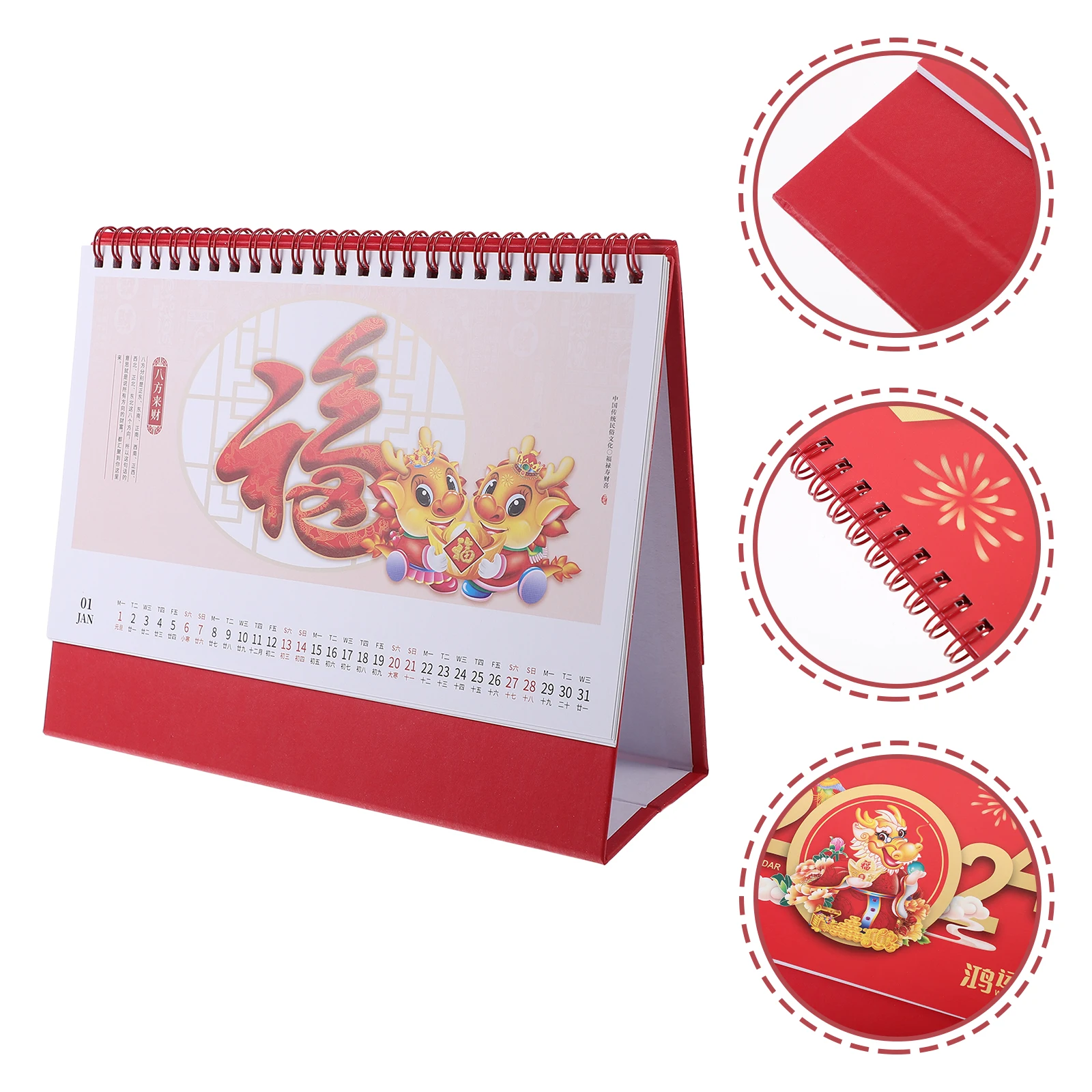 2024 Desk Calendar Desktop Medium St Household Decorative Daily Mini Vertical Office Bright Simple Color Design