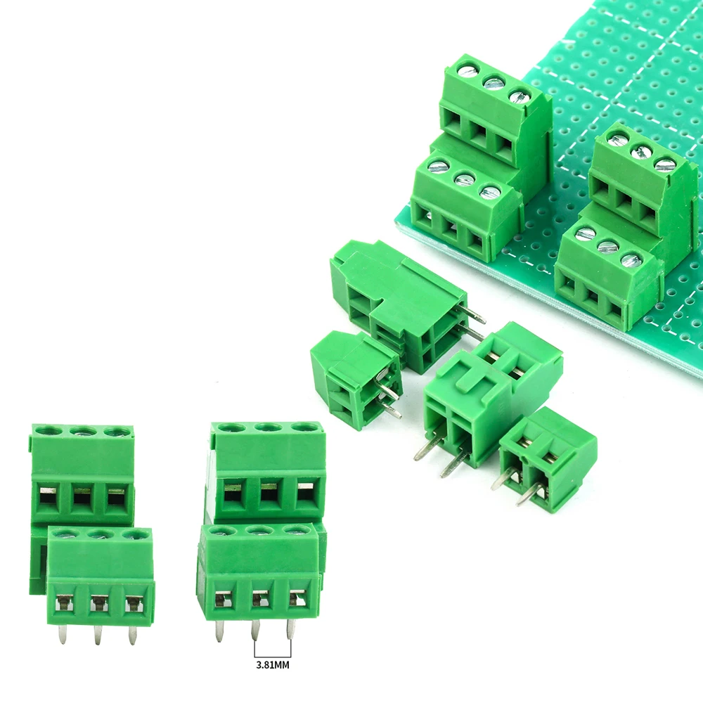 3 pôles 3.81mm / 0.15" Connecteur de bornier à vis PCB à double rangée
