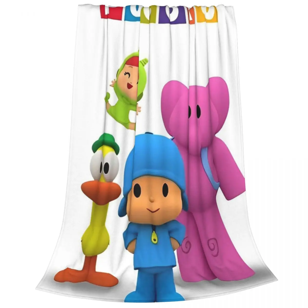 P-POCOYO Elly Pato Fred Loula Sleepy Bird Blanket Cartoon Flannel Throw Blanket Bedding Couch Decoration Ultra-Soft Bedspread